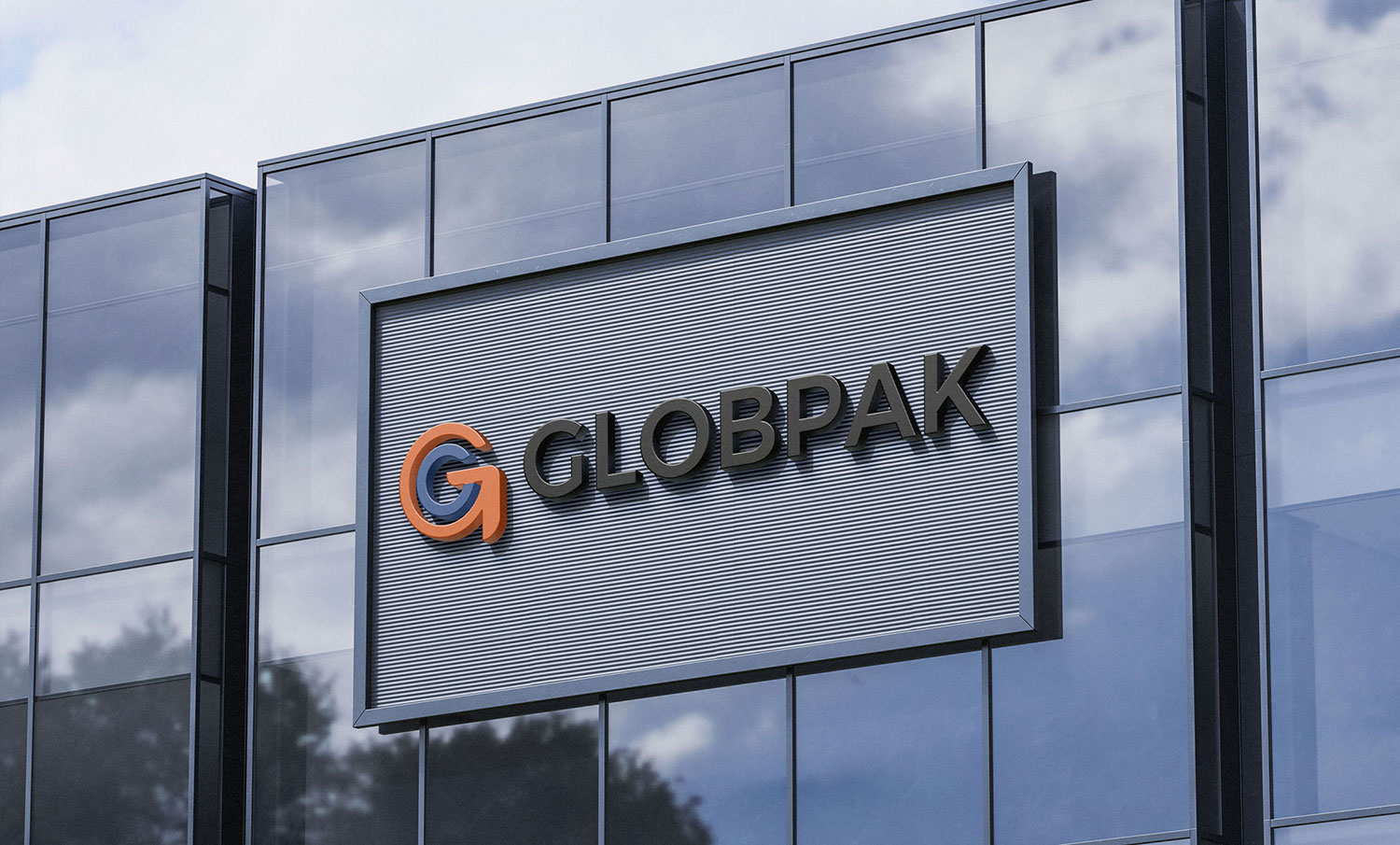 Modern white apartment building